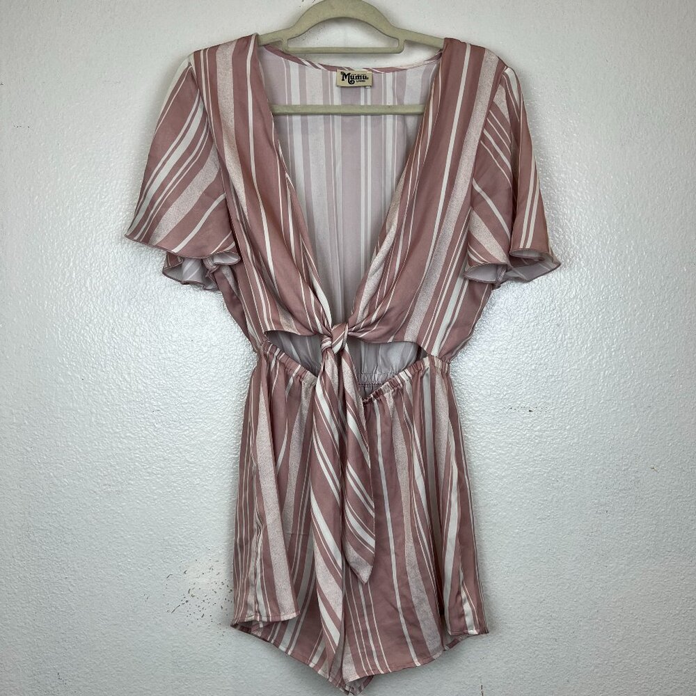 Show Me Your Mumu Gia Romper Striped Pink Size L